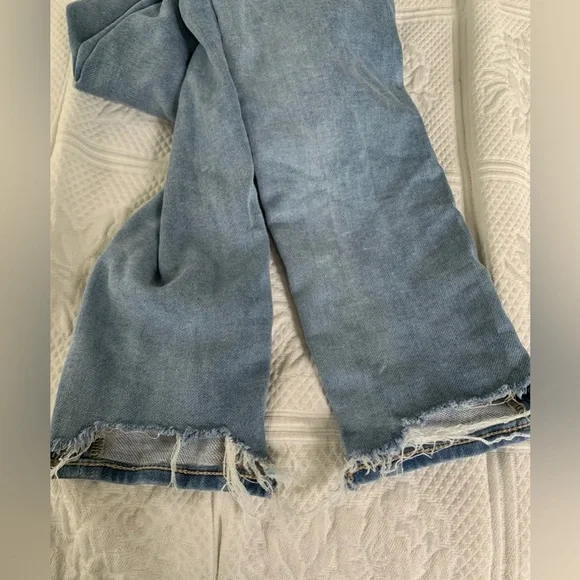 American Eagle 6 L Long Jegging Light Destroyed Next Level Stretch Denim Jeans - Picture 7 of 8